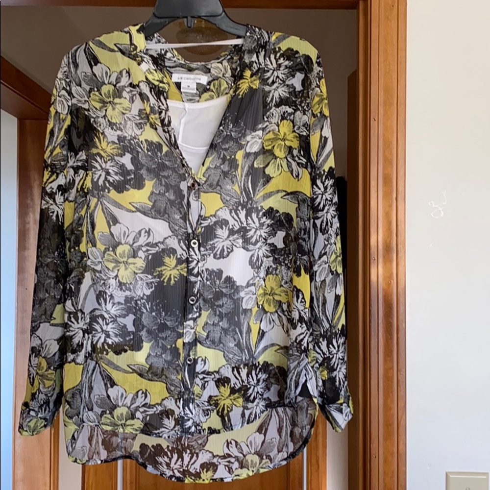 Blouse with tank top underneath